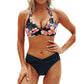 🏖️Hot Sale 50% korting💕 Flatterende tweedelige bikiniset - Push-up halter en V-uitsnede onderkant