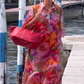 💕2025 Hot Sale 49% UIT🔥Rode jurk van chiffon met bloemenprint