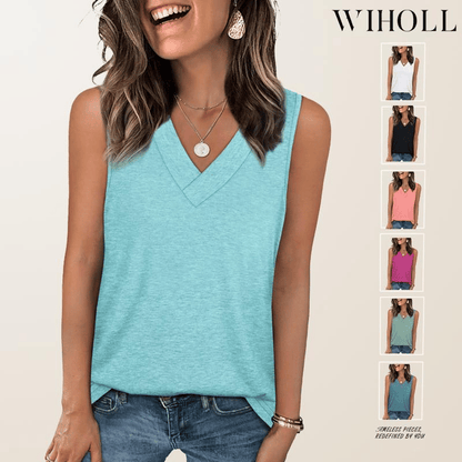 🏖️Hot Sale 50% korting💕Casual Dames Tanktop met V-Hals en Losse Pasvorm