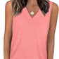🏖️Hot Sale 50% korting💕Casual Dames Tanktop met V-Hals en Losse Pasvorm
