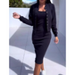 🔥2025 Hot Sale🔥Spaghettibandjes bodycon jurk en jasje set