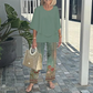 🔥Set damesbroek met print en top met ronde hals