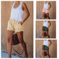 🌞🍃Denim shorts met hoge taille en trekkoord