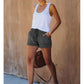 🌞🍃Denim shorts met hoge taille en trekkoord