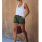 🌞🍃Denim shorts met hoge taille en trekkoord