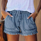 🌞🍃Denim shorts met hoge taille en trekkoord
