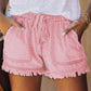 🌞🍃Denim shorts met hoge taille en trekkoord