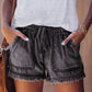 🌞🍃Denim shorts met hoge taille en trekkoord