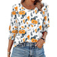 👚Dames casual top met ronde hals en print