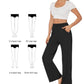 Dames Casual Eenvoudige Effen Kleur Hoge Taille Rekbare Yoga Broek