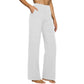 Dames Casual Eenvoudige Effen Kleur Hoge Taille Rekbare Yoga Broek