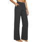 Dames Casual Eenvoudige Effen Kleur Hoge Taille Rekbare Yoga Broek
