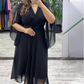💞 Dames elegante jurk met een halslijn naar V