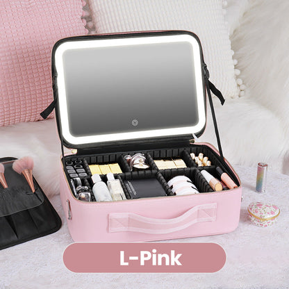 🔥Free Shipping🔥Portable Makeup Bag With LED Mirror